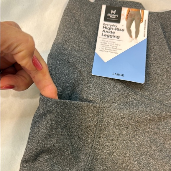 Members Mark, Women’s Gray High-Rise Ankle Leggings, Large, NWT - Picture 5 of 6